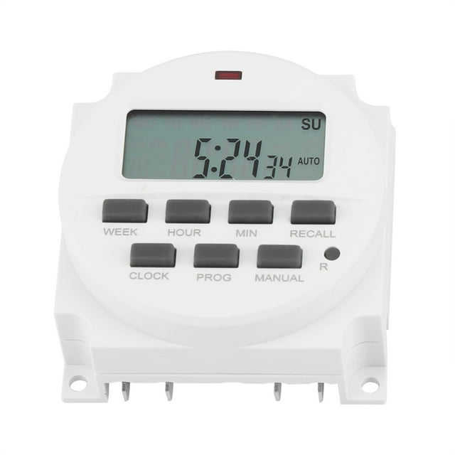 Temporizador De Interruptor De Control Programable De 12 V, Temporizador Digital, Motores Inteligentes, Polo único Para Ventiladores, Luces, Calentadores De Ventilación Mgaxyff Digital Timer