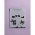 thumbnail image 3 of Cocktails And Palm Trees T-Shirt Women -GoatDeals Designs, Female x-Large, 3 of 4
