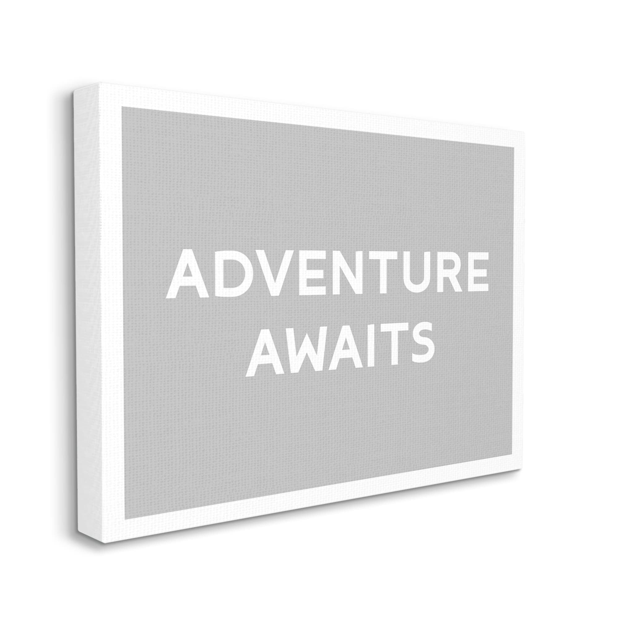 Stupell Industries Adventure Awaits Inspirational Inspirational Painting Gallery Wrapped Canvas Print Wall Art