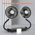 thumbnail image 3 of Ventilador de Coche Ajustable de 360° con Luz LED, USB, Doble Cabezal, 3 Velocidades, para Reposacabezas y Asiento Trasero., 3 of 5