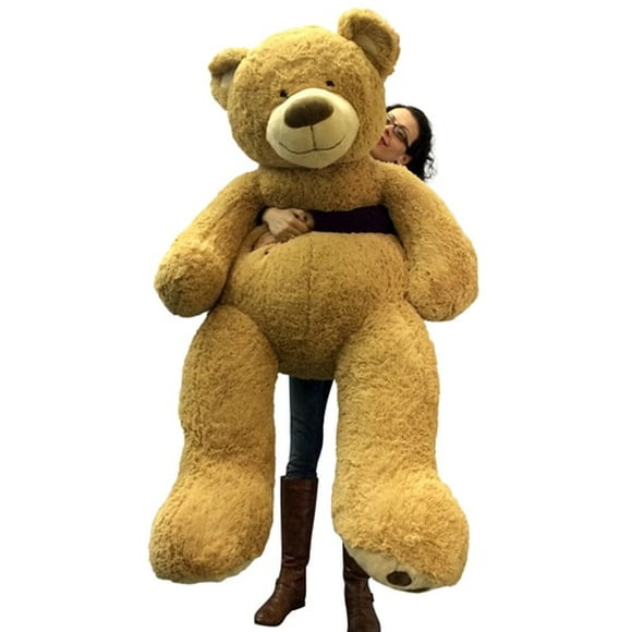 Ourson en Peluche Souriant de 5 Pieds, Très Grand, Doux, avec Pattes Bigfoot, Géant