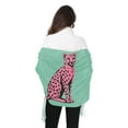 thumbnail image 4 of FORMRS Womens Scarf Winter Soft Long Big Warm Shawls Wrap Tassel Scarves, Pink Cheetah, 4 of 9