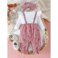 thumbnail image 4 of HWJAD Newborn Baby Girl Clothes Fall Winter Floral Onesie Long Sleeve Romper Infant Jumpsuit Cute Bow Outfits, 4 of 9