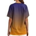 thumbnail image 6 of Gradient Color Scrub Tops Women V Neck Short Sleeve Stretch Nurse Uniform with 2 Pockets Functional Workwear, #01 Orange, 5XL, 6 of 6