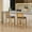 Gray#1, variant on Full Solid Wood Rattan-Back Bar Stool, Matte Linen Cushion with High-Resilience Foam & S-Springs, Ideal for Rustic/Natural Style Kitchen Island, Low Bar in Dining Room & Café,Set of 2,Gray,SW1872GY