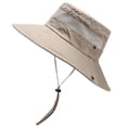 thumbnail image 6 of FUZHIQ Breathable Mesh Wide Brim Sun Hat UPF 50+ UV Protection for Men Women, Windproof Bucket Hat with Adjustable Strap for Fishing Hiking Gardening Beach Outdoor, 6 of 7