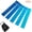 Blue, variant on Wangrunqiang Exercice Bands with Instruction Guide and Carry Bag, Pilates Flexbands, Set of 5