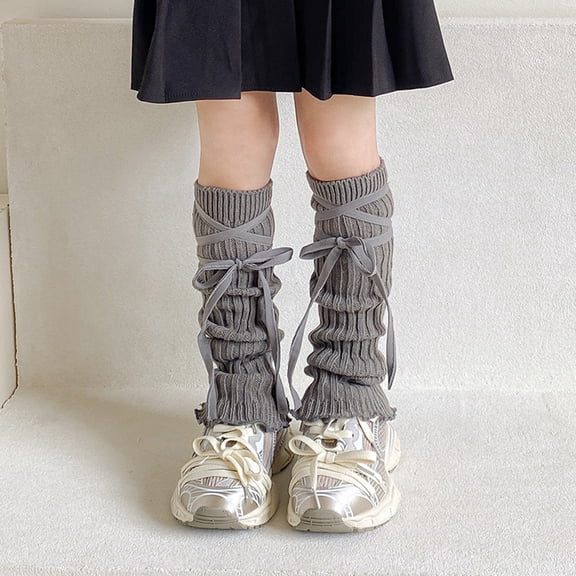 Kids Sock Knitted Leg Warmers for Girls - Knee High Loose Socks Ideal for Fashion and Comfort