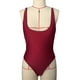 thumbnail image 4 of Gibobby Traje de baño completo mujer Traje de baño sin espalda Ropa de playa Push-Up Mujeres Pieza de baño Acolchado Un bikini Trajes de baño Tankinis Se(Vino,G), 4 of 4