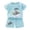 Green, variant on Outfits For Little Boys Baby Cartoon Print Short Sleeve Tops Printed Shorts 2Pcs Clothing Set 2 Years-3 Years