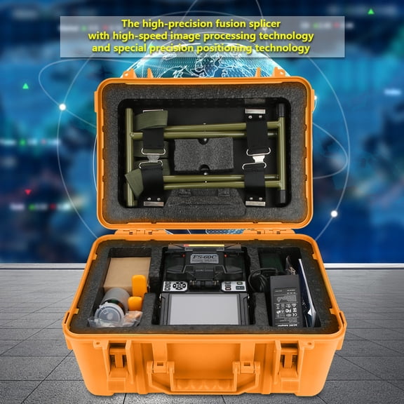 Empalmador de fusión, FS-60C Soldadura de fibra óptica Máquina de empalme óptico Empalmador de fusión de fibra óptica de alta capacidad