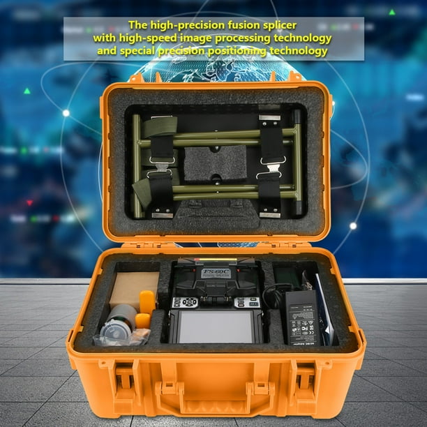Empalmador de fusión, FS-60C Soldadura de fibra óptica Máquina de empalme óptico Empalmador de fusión de fibra óptica de alta capacidad