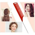 thumbnail image 4 of Peines de cola de rata, peine de separación: juego de 3 peines de cola de rata, peine de acero largo para cardar la cola de rata, peines para el cabello para peluqueros de salón, peines de cola de, 4 of 5