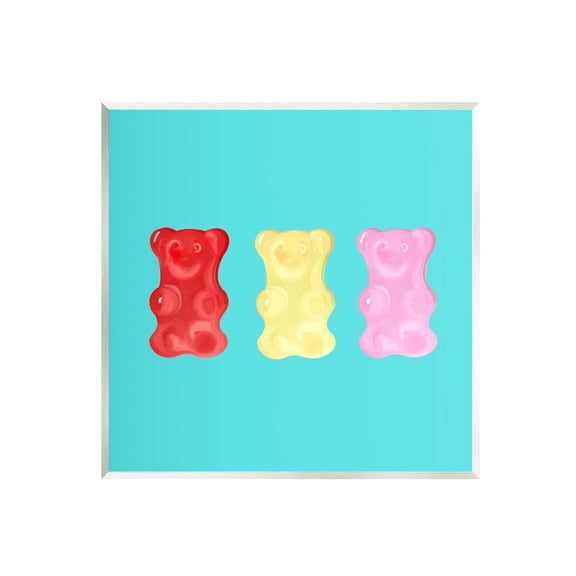 Stupell Industries Cute Gummy Bear Candies Graphic Art Unframed Art Print Wall Art, Design by Ashley Singleton