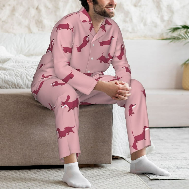 2 Piece Dachshund PJ Set - Pink 2 Piece Dachshund PJ Set - Pink