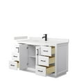 thumbnail image 3 of Wyndham Collection Miranda 54" Marble&Wood Single Bathroom Vanity in White/Black, 3 of 3