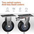 thumbnail image 5 of Heavy Duty Hotel Luggage Cart 850 lb Capacity - Platform Cart with 2 Swivel & 2 Fixed Casters, Non-Slip Platform & Anti-Collision Strip for Hotels, Airports & Commercial Use, Black, 5 of 8