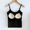 thumbnail image 5 of Save On Womens Model Self Bra Tank Tops Sexy Sleeveless Camisoles Pure Basic Camis Loungewear No Underwire Support Push-Up Strapless T-Shirt Bra Workout Sports Padded Underwear, 5 of 6