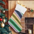 thumbnail image 5 of Coolnut Christmas Stocking Personalized Mexican Serape Stripes Large Candy Stocking Hanging Gift Xmas Stockings Decoration 1 PC for Family Holiday Party Ornaments Decor Fireplace, 5 of 7