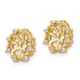 thumbnail image 2 of 14k AAA Diamond Earring Jacket 14k Yellow Gold Earrings, 2 of 3