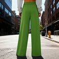 thumbnail image 4 of Miluxas Women Wide Leg Dress Pants High Waisted Button Zip Business Casual Trousers Versatile office Work Pants with Pockets, 4 of 9