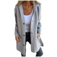 thumbnail image 1 of Trench-Coat pour Femmes Élégant Chaud Transition Manches Longues Col à Revers pour Automne Hiver Saison, 1 of 8