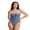 Blue, variant on LMLYSoH Womens Strapless Monokini Swimsuit Slim Fit Striped/Dot Print Sleeveless Tie-up Bathing Suit Casual Swimwear