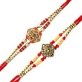 thumbnail image 2 of Set of 2 Rakhi for Brother Rakhi Thread for Bhai Bhabhi Bhaiya Bhabhi and Bhatiji veera Raksha Bandhan Rakhi gift Pack Set Dora Bracelet Kalwa for Brother Sister Indian Traditional Festival Rakhi, 2 of 4