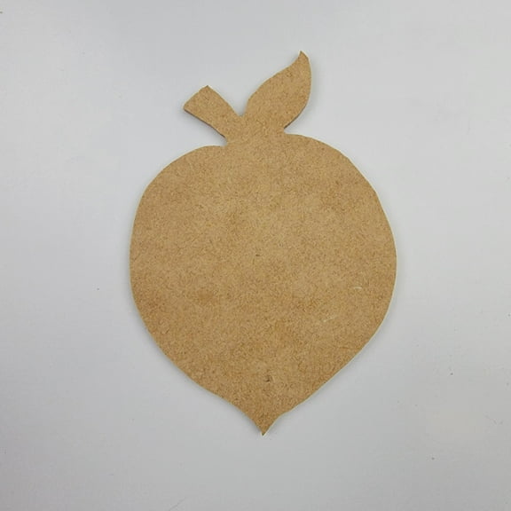 4" Peach, Unfinished Wood Art Shape by Wooden Craft Cutouts, 1-8 Thickness