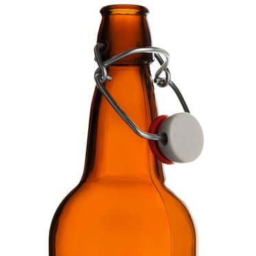 2 Pack 16oz Amber Glass Beer Bottles With Swing Top Caps – Airtight Rubber Seal For Home Brewing, Kombucha, Soda