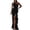 Black, variant on IROINNID Sleeveless One-Shoulder Dress For Women Summer Strapless Ruffle Split Dress Solid Color Full-Length Sheath Dress