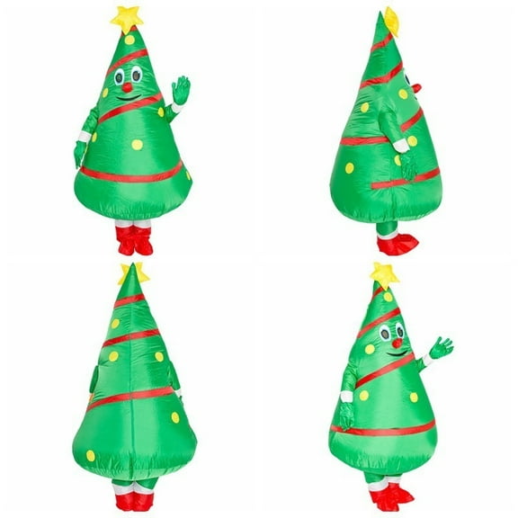 Adult Inflatable Christmas Tree Costume - Fun Inflatable Outfit for Parties & Role-Play, Adult (4.9–6.2 ft) Inflatable Party Cosplay Costume