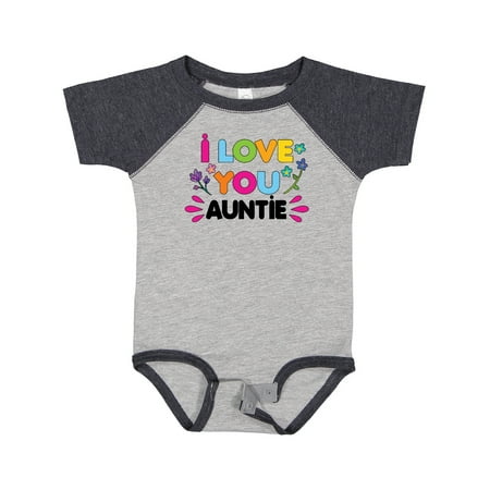 

Inktastic I Love You Auntie with Flowers Gift Baby Girl Bodysuit