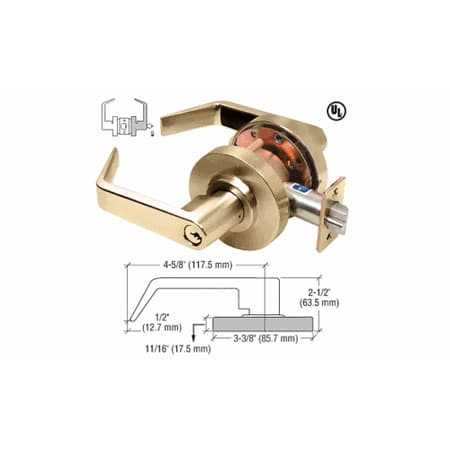 - CRL Heavy-Duty Polished Brass Grade 2 Lever Locksets Storeroom - Schlage 6-Pin