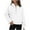 *White, variant on ClodeEU Womens Half Zip Pullover Hoodies, Cute Cropped Sweatshirts ,Long Sleeve Y2k Tops Gray,Womens Plus XXL