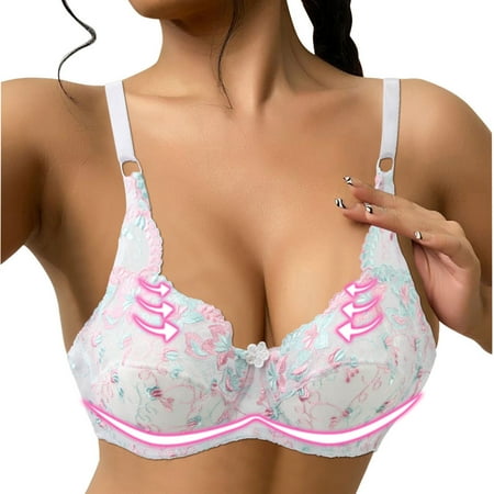 

2PC Bras For Women Sexy Lace Bra Thorn Plus Size Underwear Bra