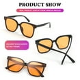 thumbnail image 6 of FEISEDY Women Trendy Oversized Sunglasses Square Cute Vintage Sun Glasses Cateye Men B2795, 6 of 7