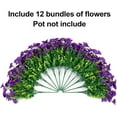 thumbnail image 6 of XEAZON Artificial Fake Flowers for Outdoor, 12PCS Realistic Silk Morning Glory, UV Resistant Faux Flower, Outdoor Fake Flowers Decoration for Porch Garden Aisle Patio Wedding (Purple), 6 of 8