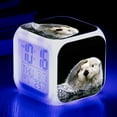 thumbnail image 3 of Otter LED large screen digital seven-color changing cute mini alarm clock multi-functional creative electronic clock, 3 of 6