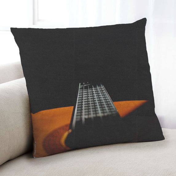 Ahgly Company Music Guitar Indoor Throw Pillow, 18 inch by 18 inch