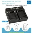 thumbnail image 3 of BM Premium 2 LI-42B Batteries and Dual Bay Charger for Olympus Tough 3000, TG-310, TG-320, VR310, VR320, VR330, Stylus 7010, 7020, 7030, 7040 Cameras, 3 of 5