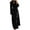 Black, variant on Lindreshi Summer Dresses for Women 2024 Fall and Winter New Solid Round Neck Long Sleeve Split Loose Relaxed Dress for Women