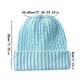 thumbnail image 3 of Luxalzxs Womens Knit Beanie Hat Winter Thick Solid Color Fleece Lined Beanie Caps Skiing Beanies Skull Cap, 3 of 5
