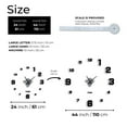 thumbnail image 2 of Accent Collection Black Gearwork 3D DIY Clock Kit Silent Frameless Home decor Living room Clockware, 2 of 5