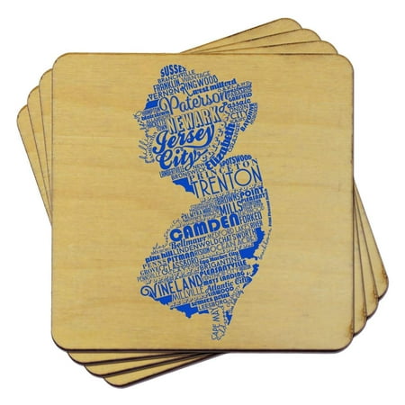

New Jersey State Typography Coaster