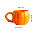 thumbnail image 3 of DAMAI Pumpkin Ceramic Coffee Mug,12oz Halloween Pumpkin Cups Ceramic Coffee Mug,Fun Autumn Milk Mugs for Halloween & Fall Decor, 3 of 6