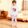 thumbnail image 2 of Tiweut Outfits for Kids Unisex Pajama 67 Printed 2 Piece Tops and Pants Nightwear Suit Set, 2 of 4