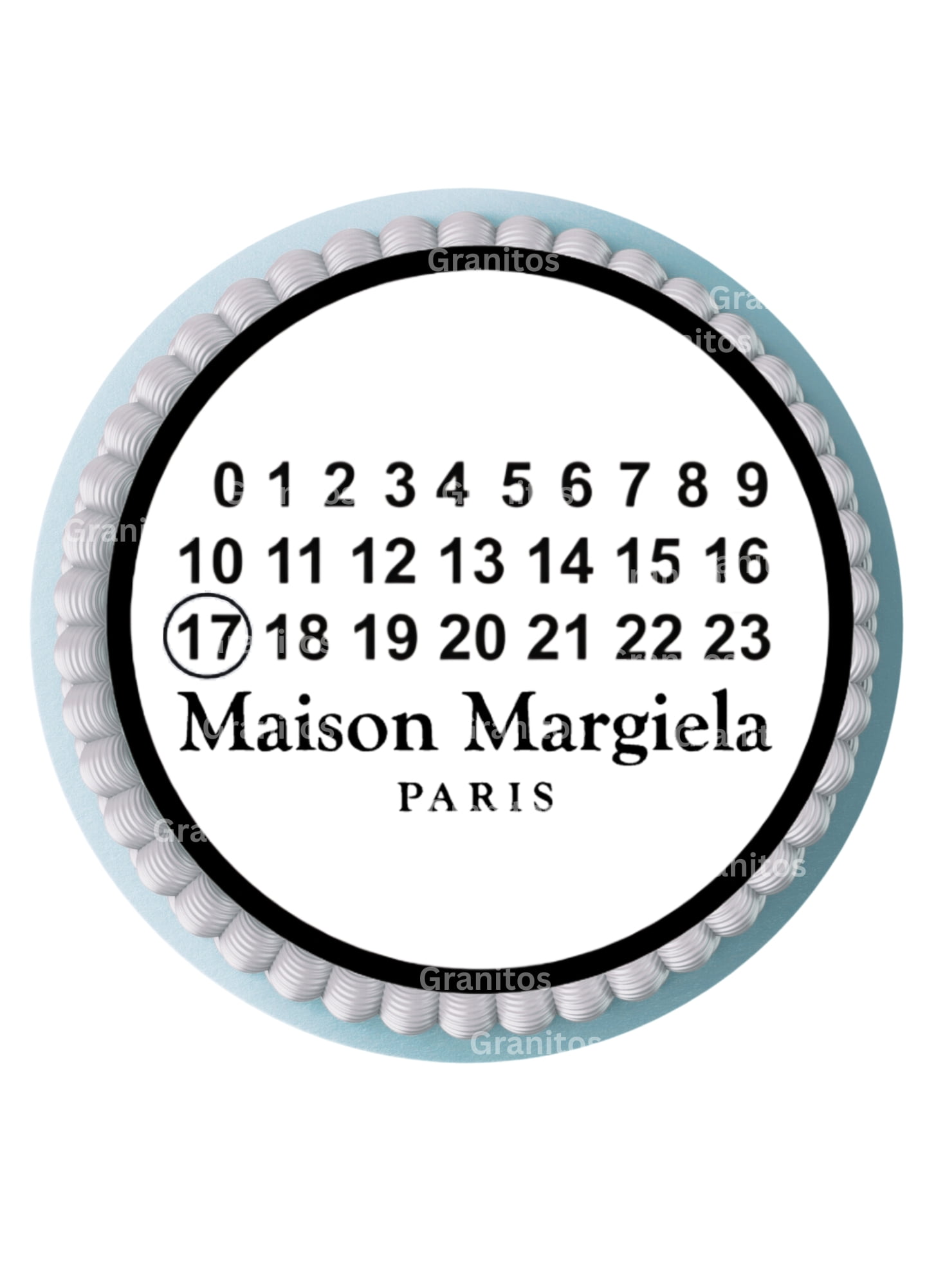 Maison Margiela Edible Cake Topper, Date Cake, Edible calendar Cake Topper, Maison Margiela Paris Edible (Fan Made)