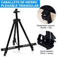 thumbnail image 6 of QIPUNEKY Art Painting Display Easel Stand, Portable Adjustable Aluminum Metal Tripod Artist Easel,Extra Sturdy for Table-Top/Floor Painting, Drawing, and Displaying, 6 of 7