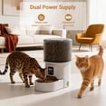 thumbnail image 4 of Programmable 4L Automatic Pet Feeder for Small Dogs & Cats, Up to 6 Meals Daily, Timer & Portion Control, Dual Power, Stainless Steel Bowl, Easy to Clean, Dampness-Proof, 18*29.4*28CM, Black, 4 of 6